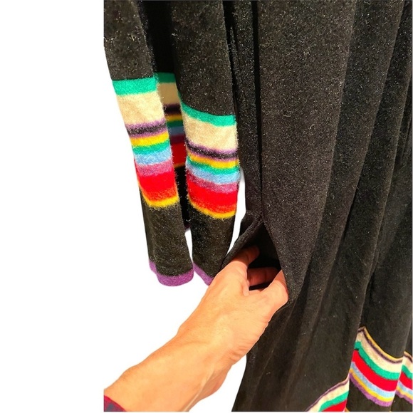 Vintage 70s Sears Long Maxi House Robe Pride Rainbow Zipper Pockets Medium - Picture 5 of 8